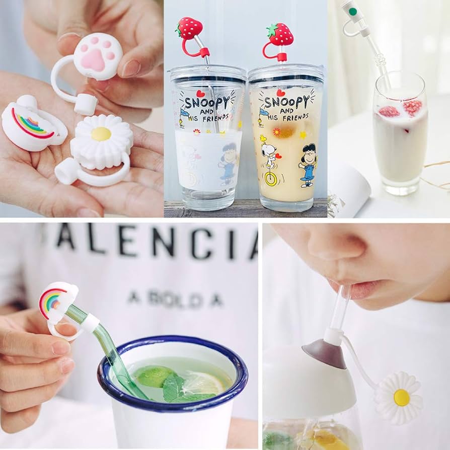 3D Straw Toppers - Stanley | Stylist | Silicone - Kidspark